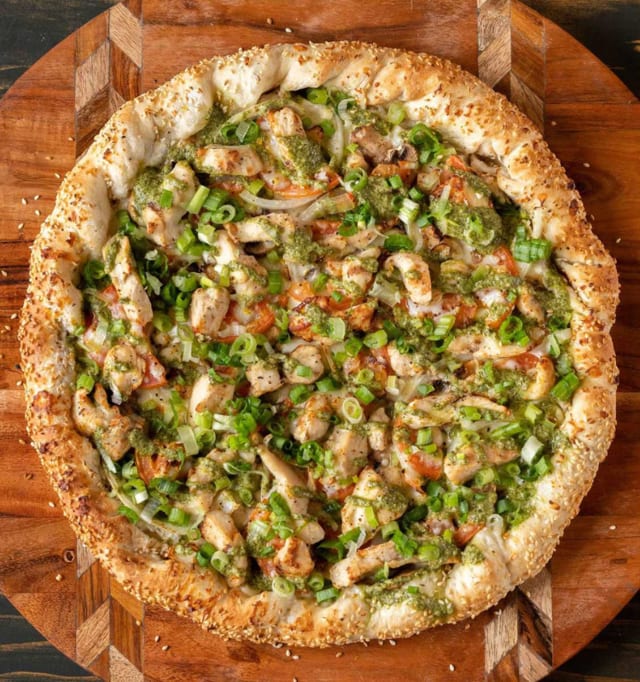 Chicken Pesto Deep Dish.