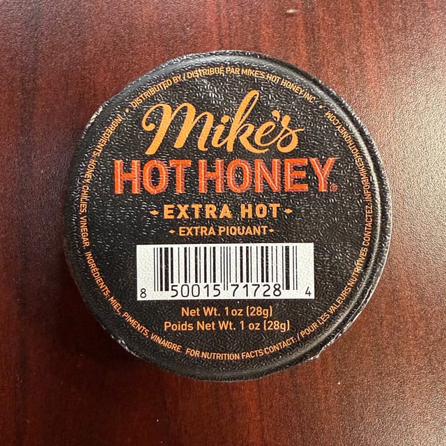 Mikes Hot Honey Extra Hot.